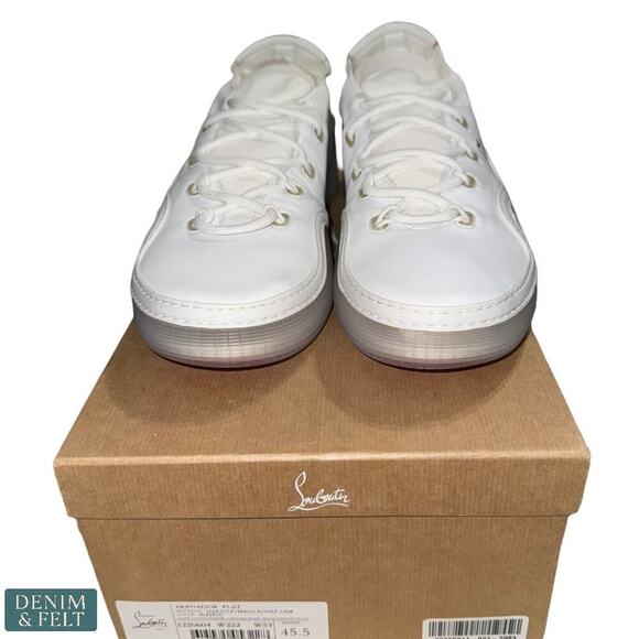 Christian Louboutin Arpoador Flat White Blanco Sneakers Men’s NEW/NIB!! main image 4